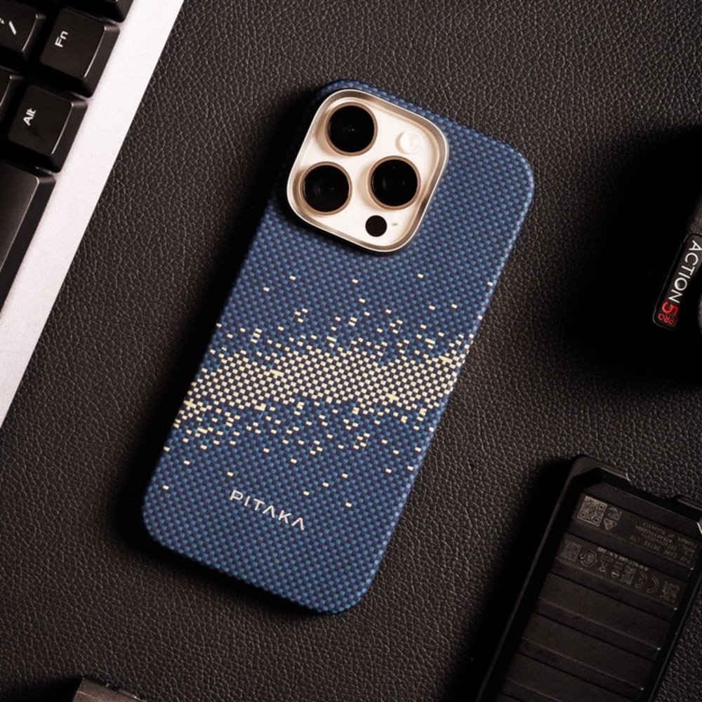 Blue Patterned Magnetic Phone Case - Protective & Slim